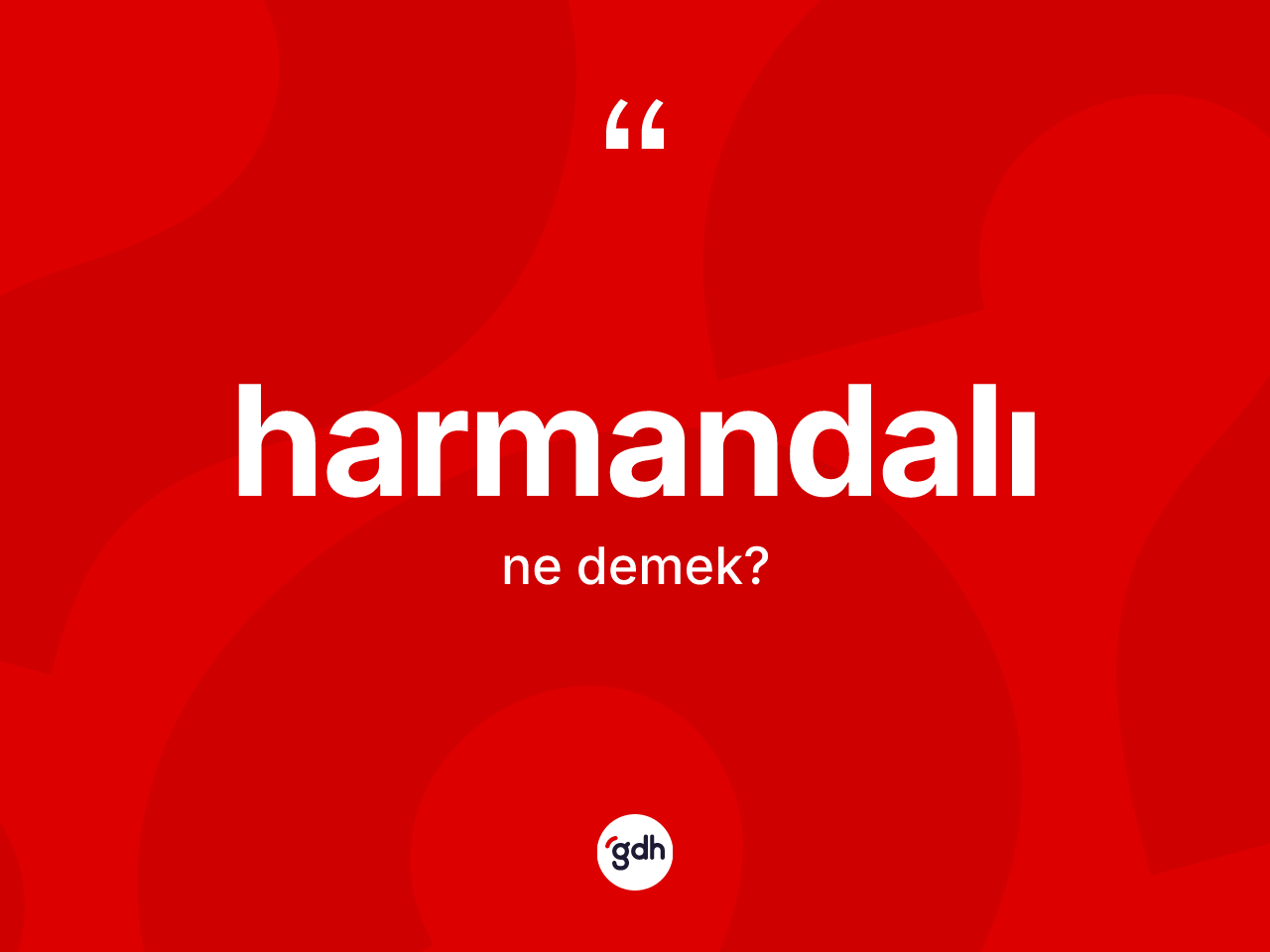 Harmandalı ne anlama gelir? Harmandalı kelimesinin kaç farklı anlamı var?