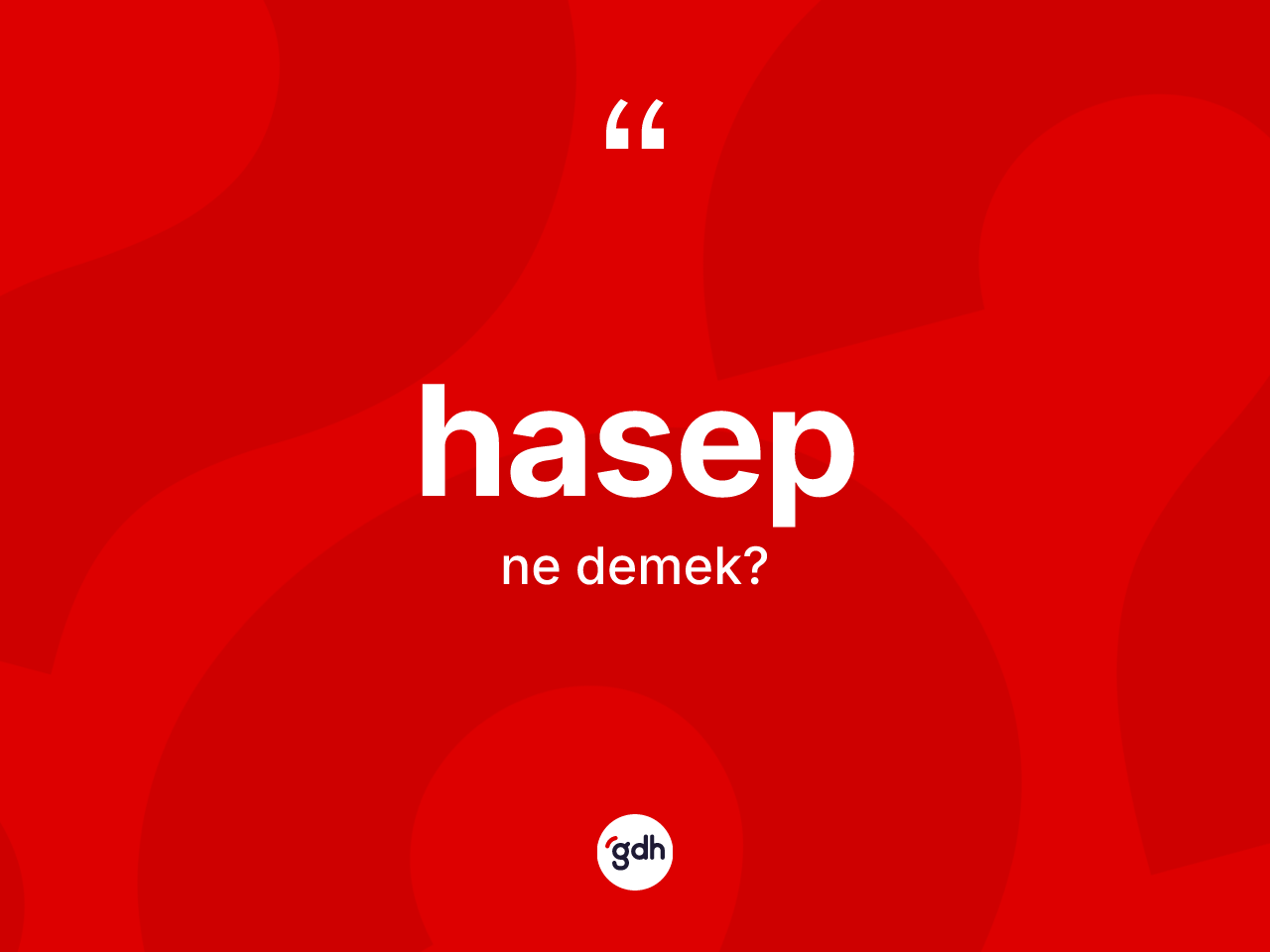 Hasep kelimesinin tanımı nedir? Hasep kelimesinin TDK anlamı nedir?