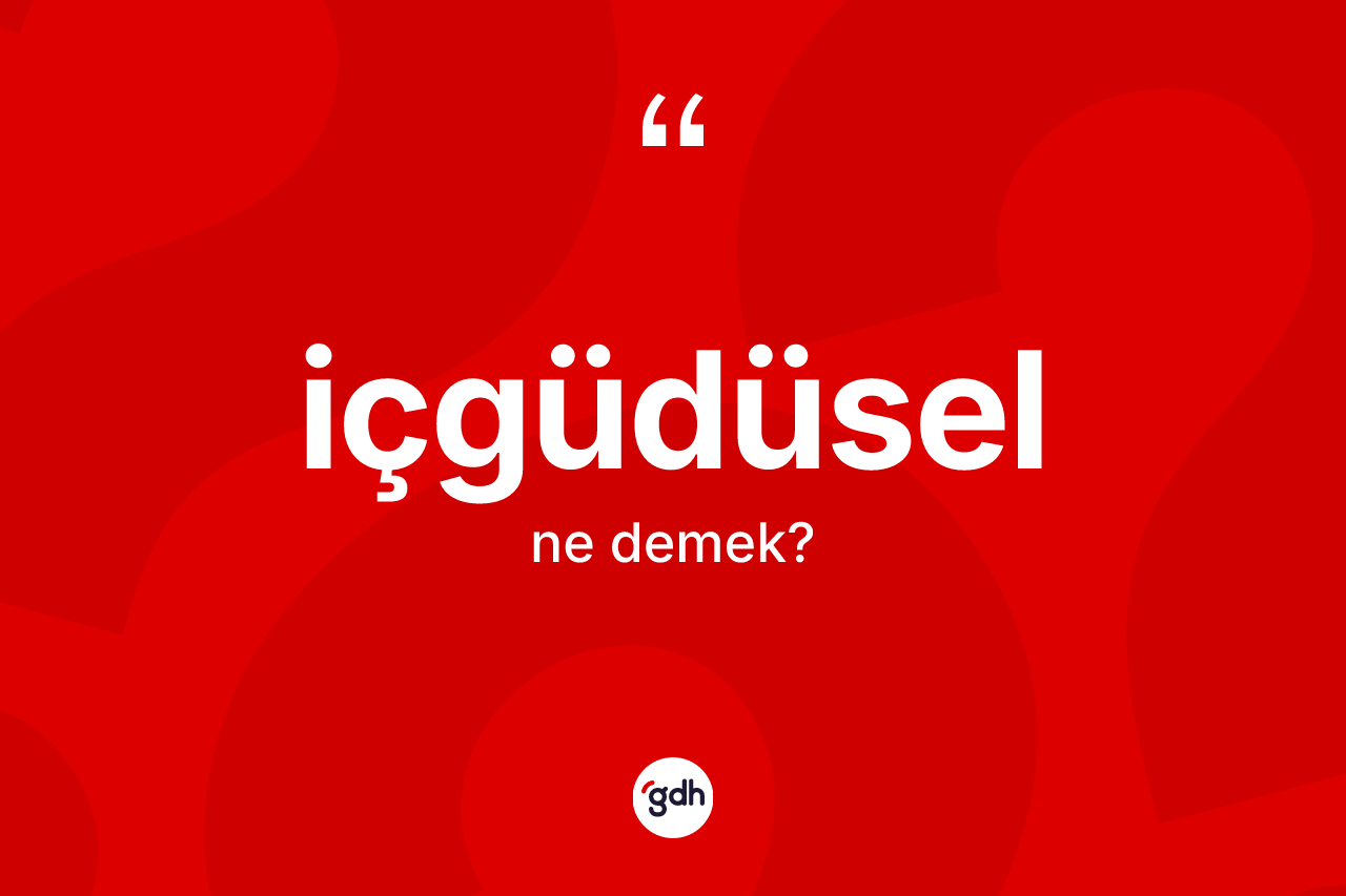 İçgüdüsel kelimesinin sözlükteki tanımı nedir? İçgüdüselin sözlükteki anlamı nedir?