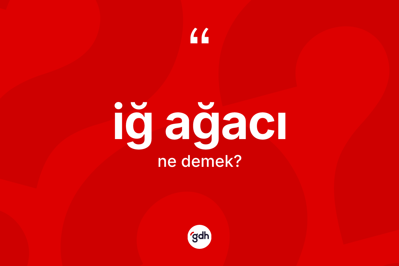 İğ ağacı ne anlama gelir? İğ ağacının sözlükteki anlamı nedir?