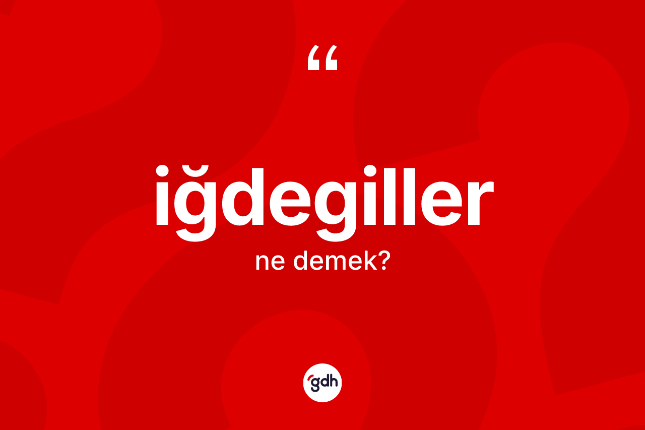 İğdegiller kelimesi ne demek? İğdegiller kelimesinin TDK anlamı nedir?
