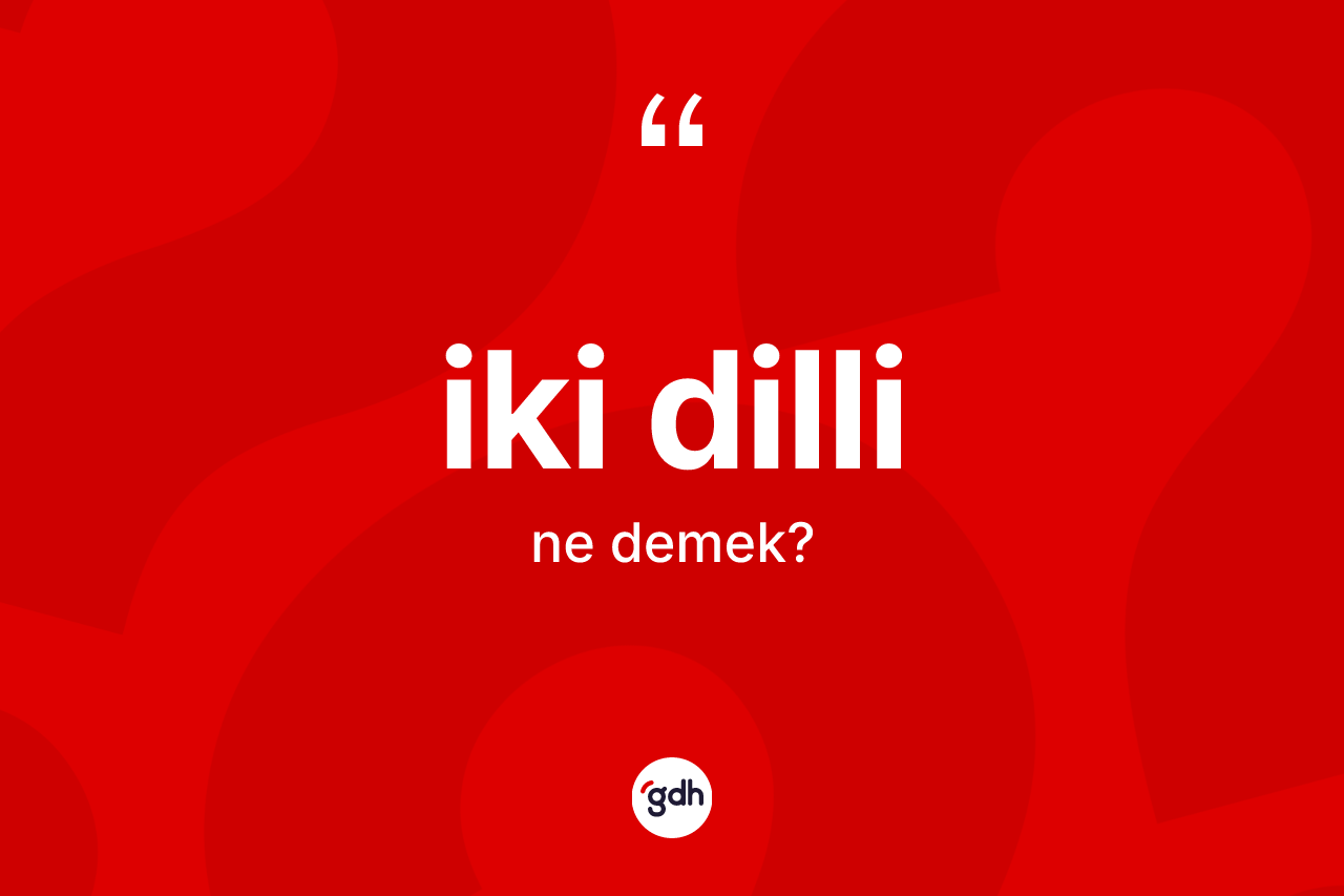 İki dilli kelimesi nedir? İki dillinin TDK'ya göre anlamı nedir?