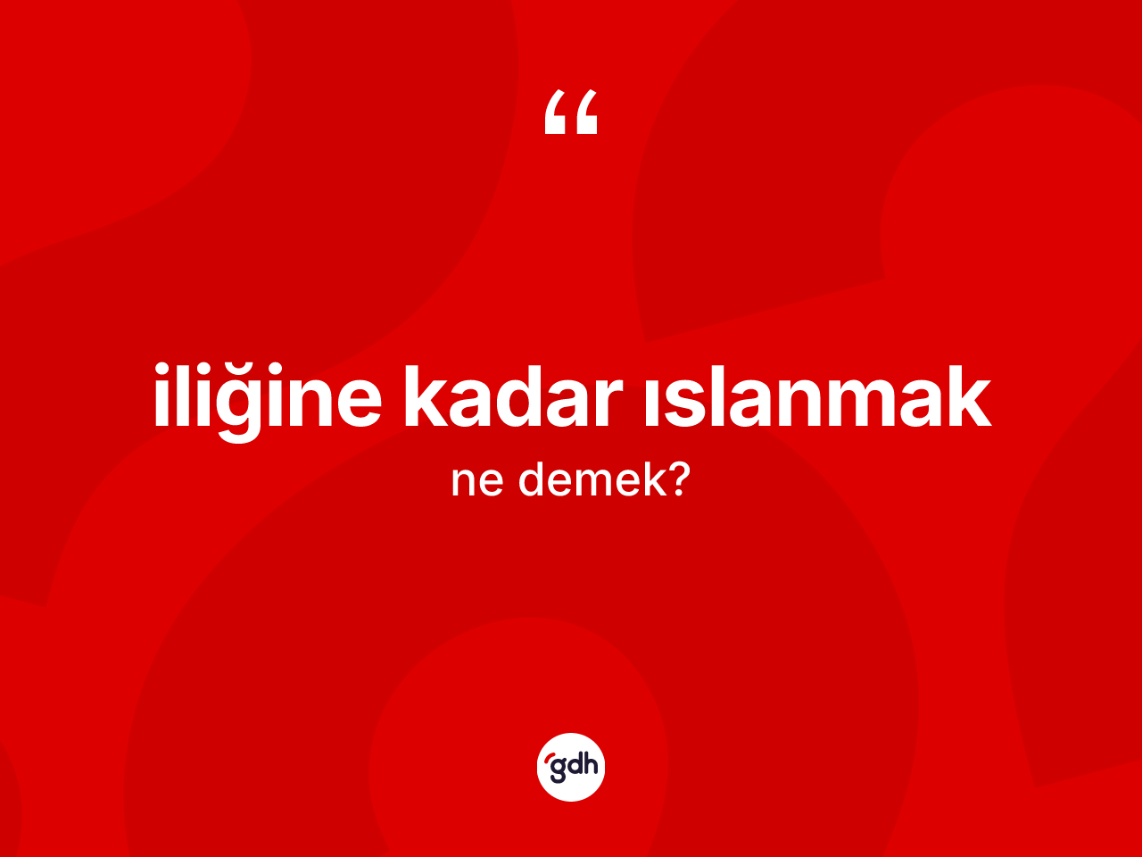 İliğine kadar ıslanmak ifadesinin sözlükteki anlamı nedir? İliğine kadar ıslanmak ifadesinin TDK'ya göre anlamı nedir?