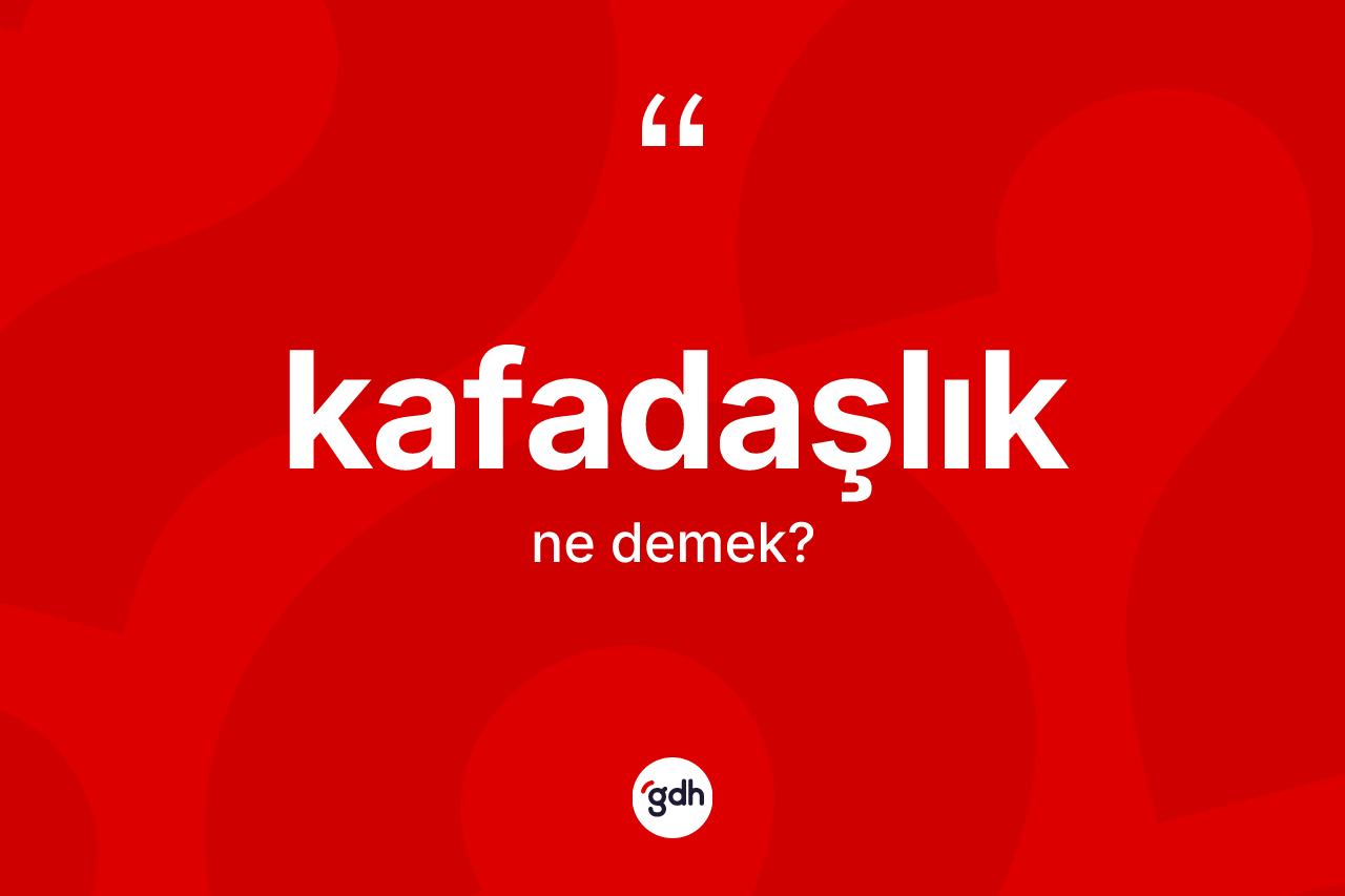 Kafadaşlık kelimesi ne anlama gelir? Kafadaşlık kelimesinin TDK anlamı nedir?