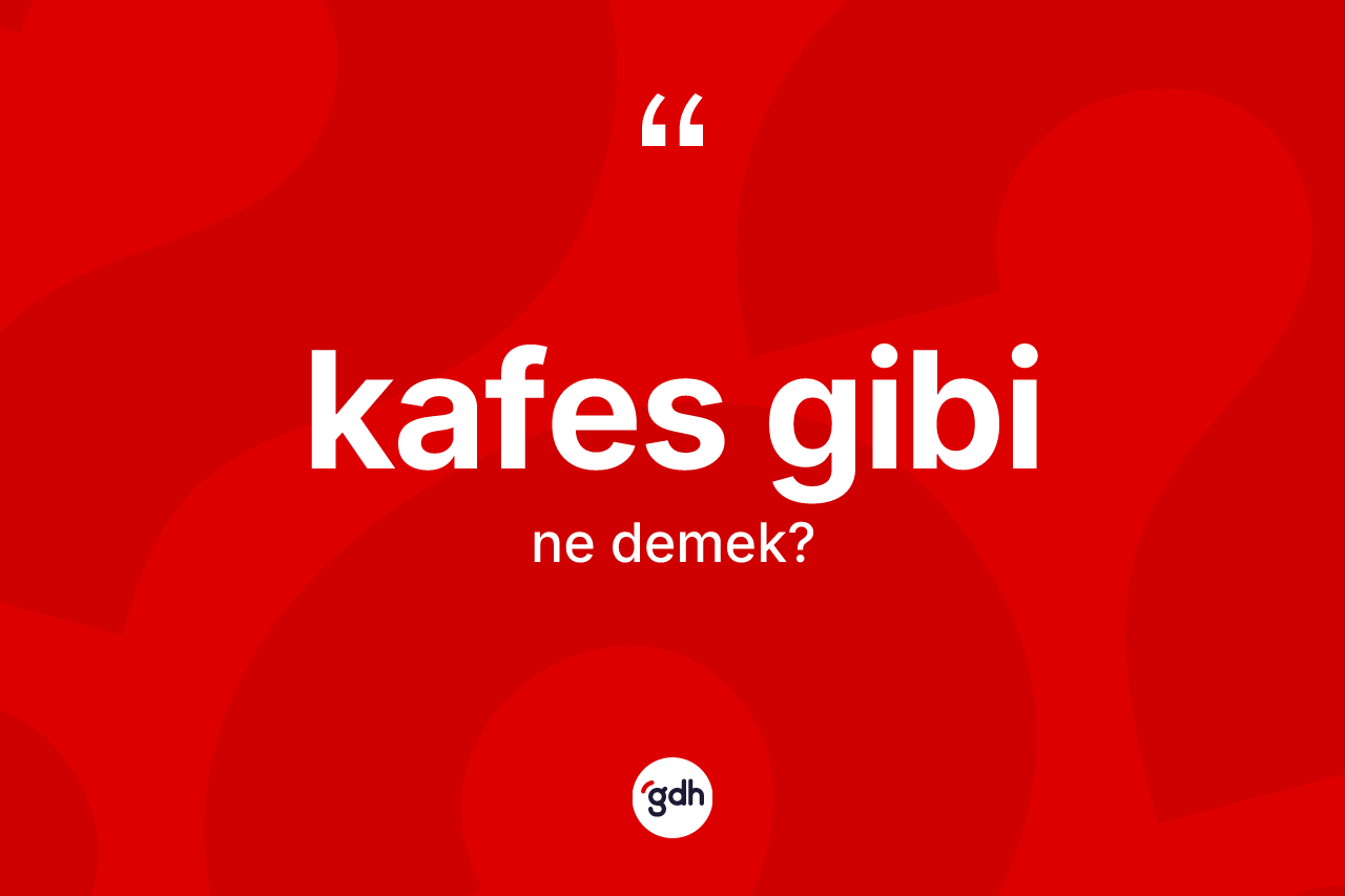 Kafes gibi ne anlama gelir? Kafes gibi ifadesi nerede kullanılır?