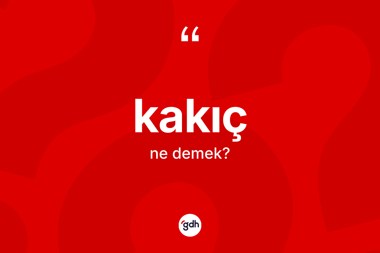 Kakıç kelimesinin tanımı nedir? Kakıcın sözlükteki anlamı nedir?