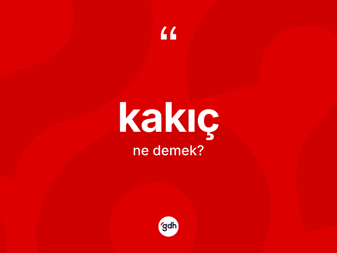 Kakıç kelimesinin tanımı nedir? Kakıcın sözlükteki anlamı nedir?