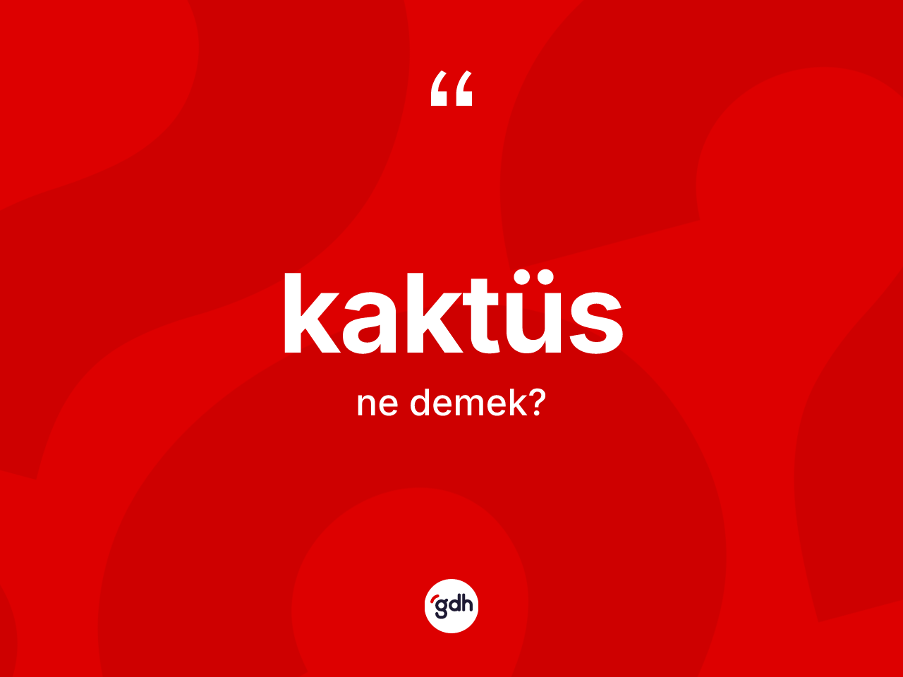 Kaktüs kelimesinin sözlükteki tanımı nedir? Kaktüs kelimesinin TDK anlamı nedir?