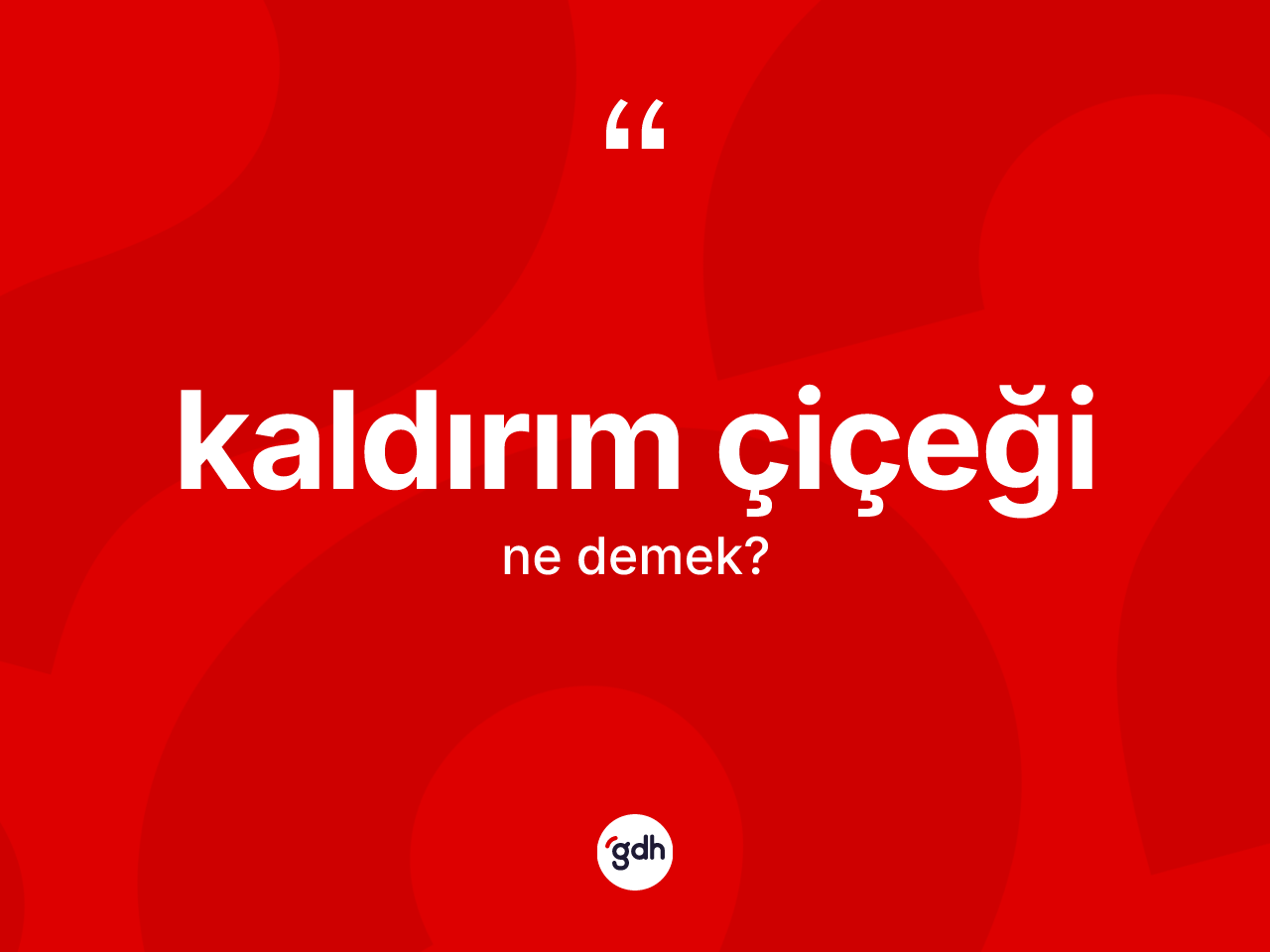 Kaldırım çiçeği kelimesinin sözlükteki tanımı nedir? Kaldırım çiçeği kelimesinin TDK anlamı nedir?