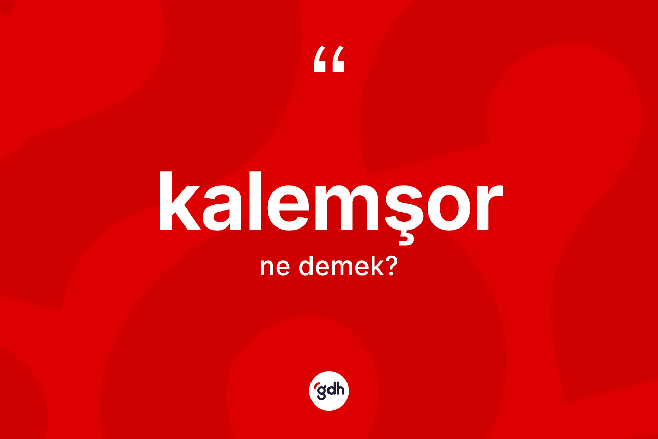 Kalemşor nedir? Kalemşor kelimesinin TDK anlamı nedir?