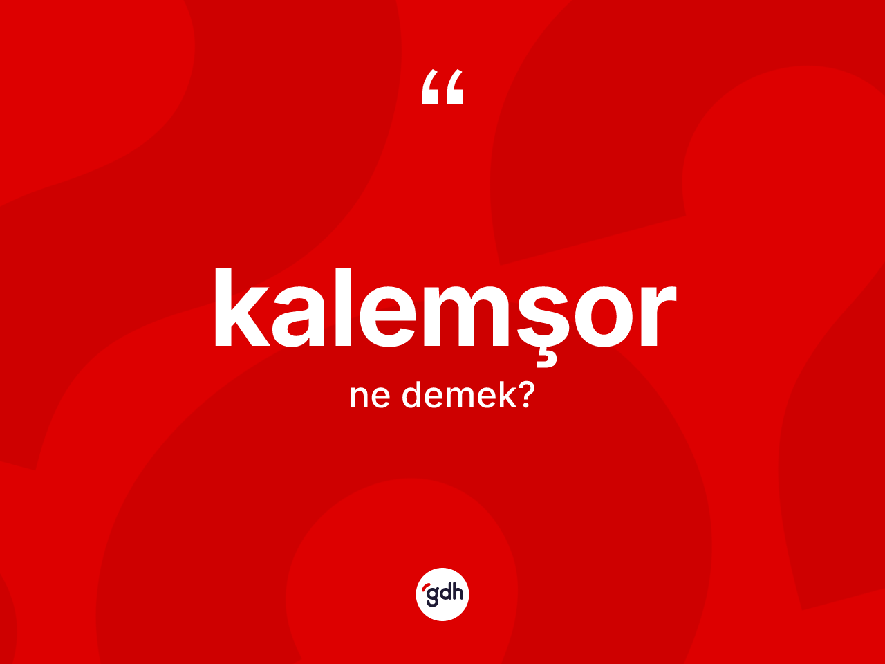 Kalemşor nedir? Kalemşor kelimesinin TDK anlamı nedir?