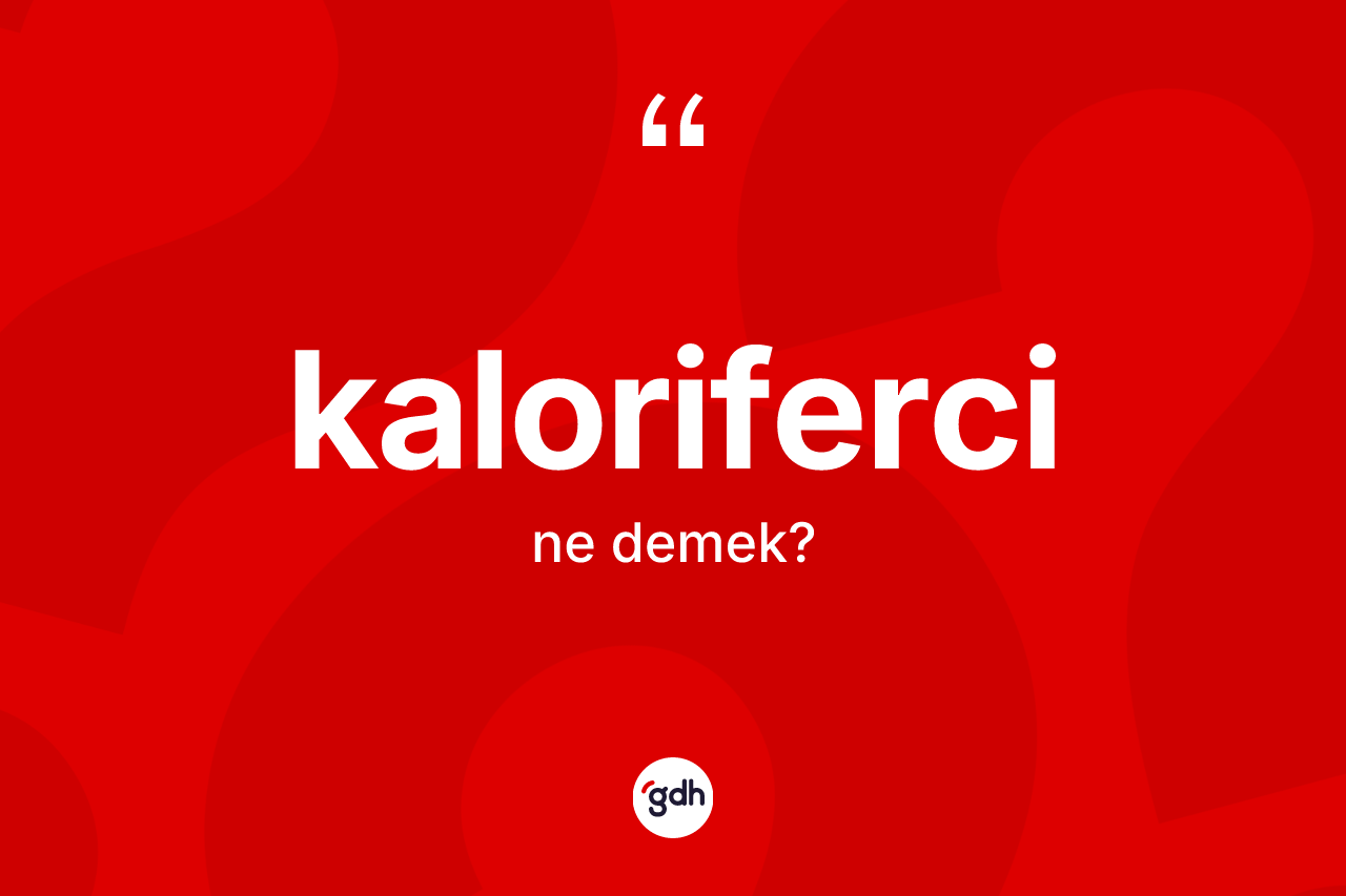 Kaloriferci kelimesinin tanımı nedir? Kalorifercinin kısaca tanımı nedir?