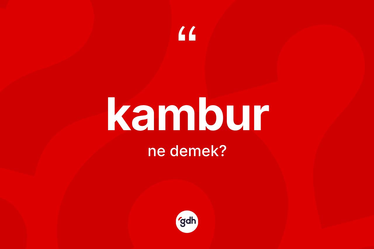 Kambur kelimesi nedir? Kambur kelimesinin TDK anlamı nedir?
