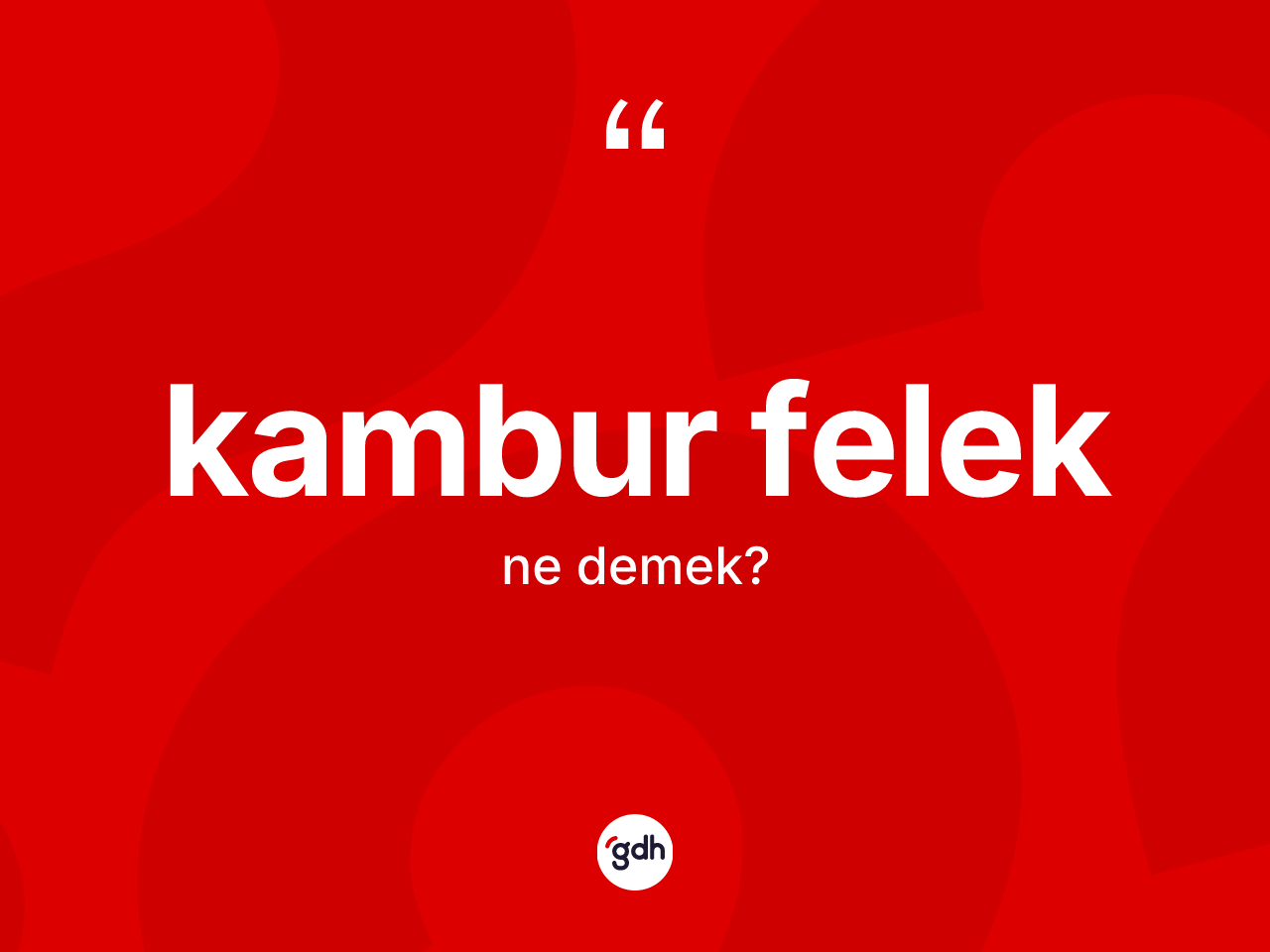 Kambur felek kelimesinin tanımı nedir? Kambur felek kelimesinin özellikleri nelerdir?