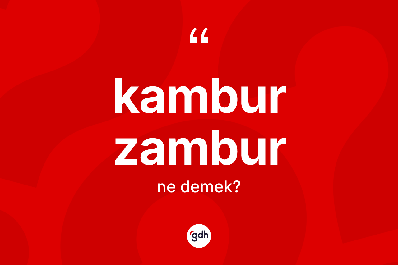 Kambur zambur kelimesinin sözlükteki tanımı nedir? Kambur zambur kelimesinin TDK anlamı nedir?