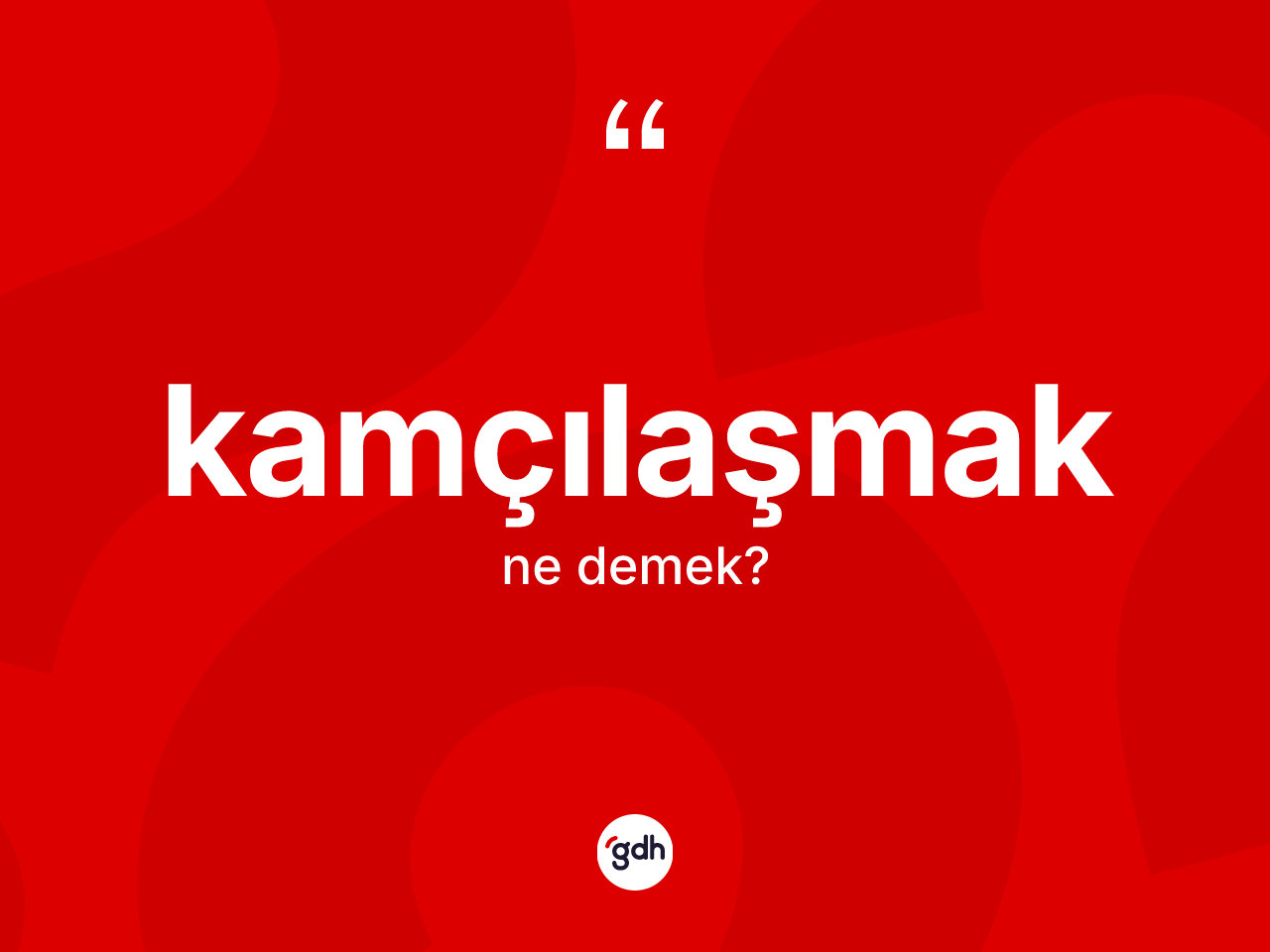 Kamçılaşmak kelimesinin tanımı nedir? Kamçılaşmak kelimesinin TDK anlamı nedir?