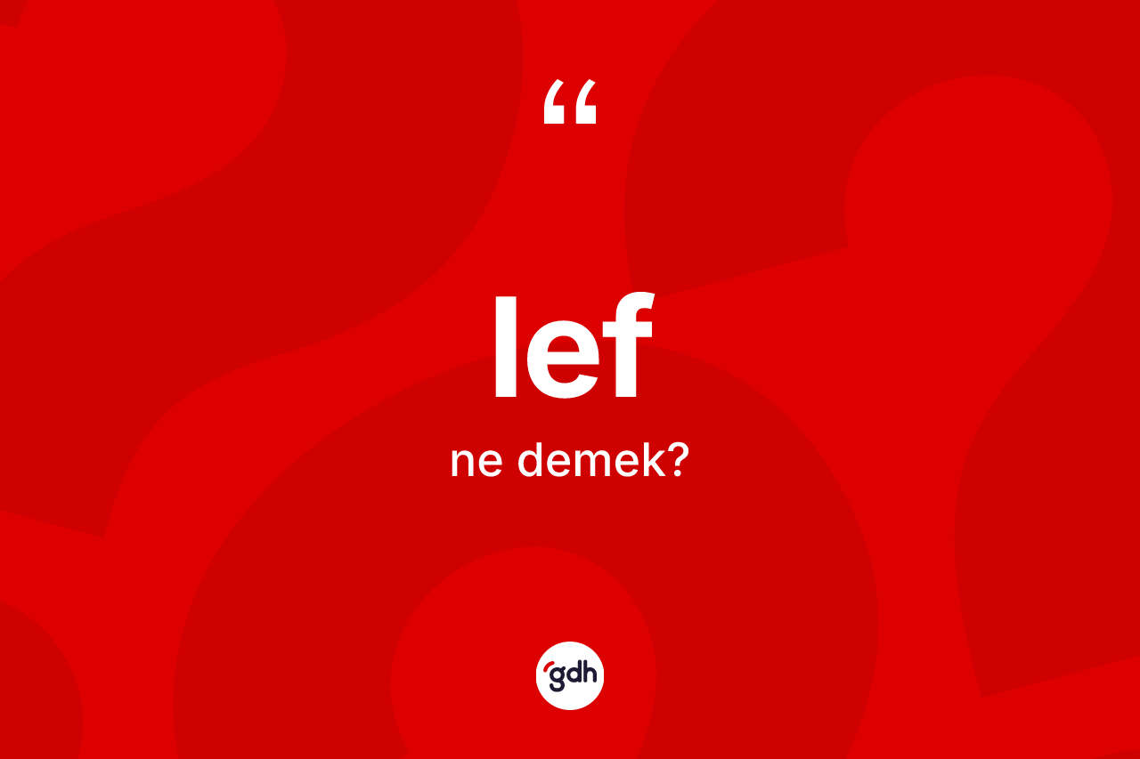 Lef kelimesi ne demek? Lefin TDK'ya göre anlamı nedir?