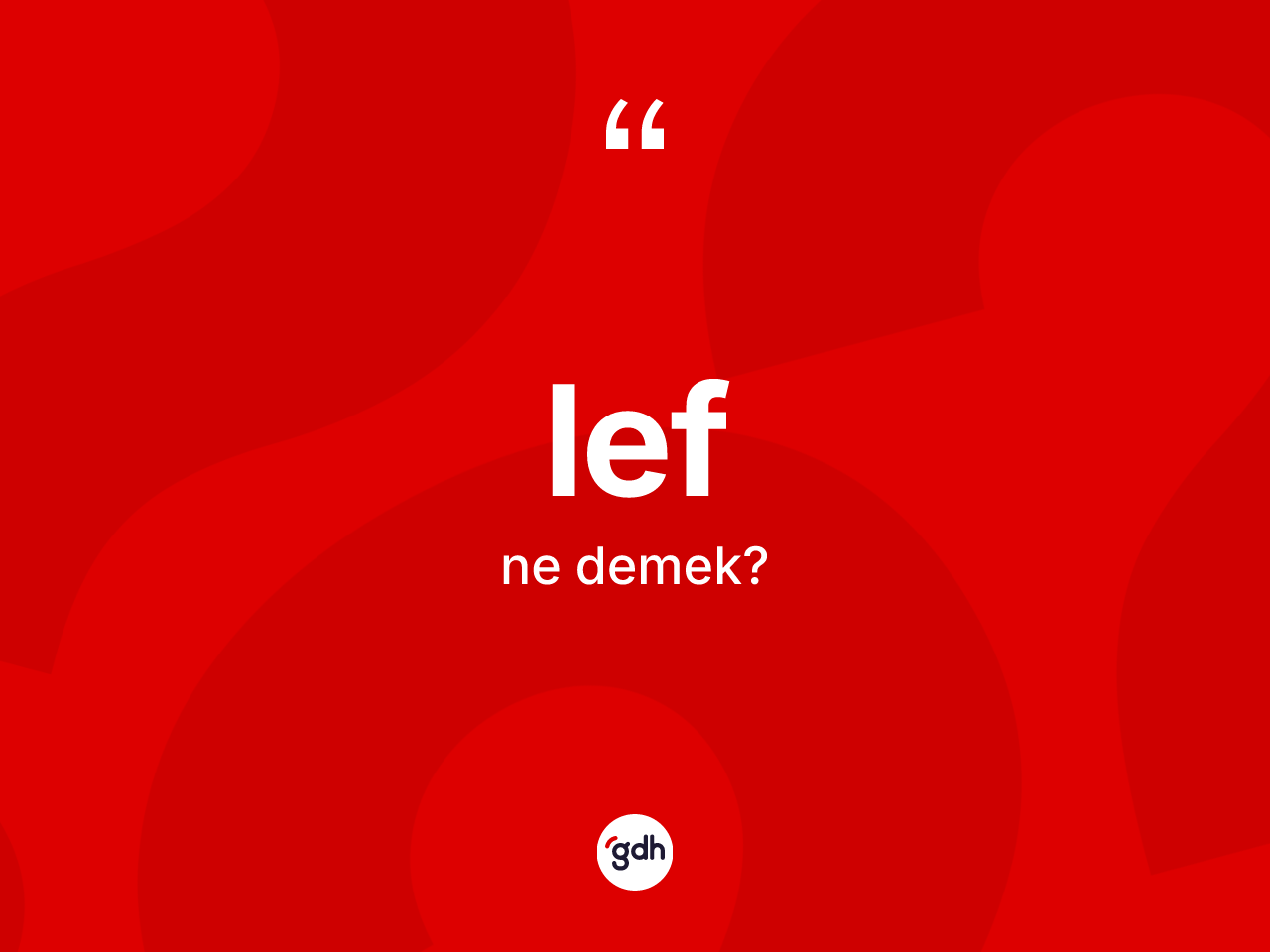 Lef kelimesi ne demek? Lefin TDK'ya göre anlamı nedir?
