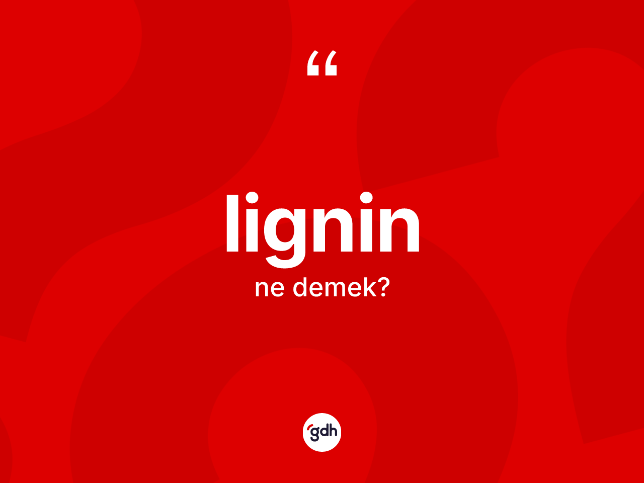 Lignin kelimesinin tanımı nedir? Ligninin kısaca tanımı nedir?