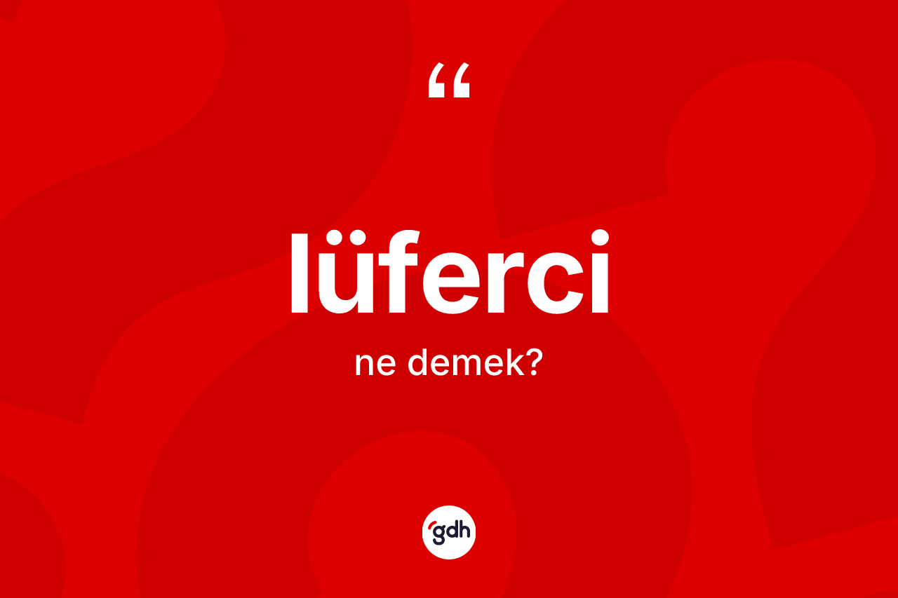 Lüferci kelimesinin sözlükteki tanımı nedir? Lüfercinin TDK'ya göre anlamı nedir?
