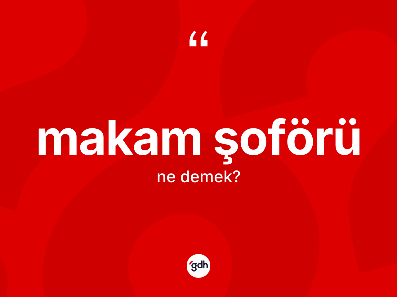 Makam şoförü kelimesinin anlamı nedir? Makam şoförünün sözlükteki anlamı nedir?