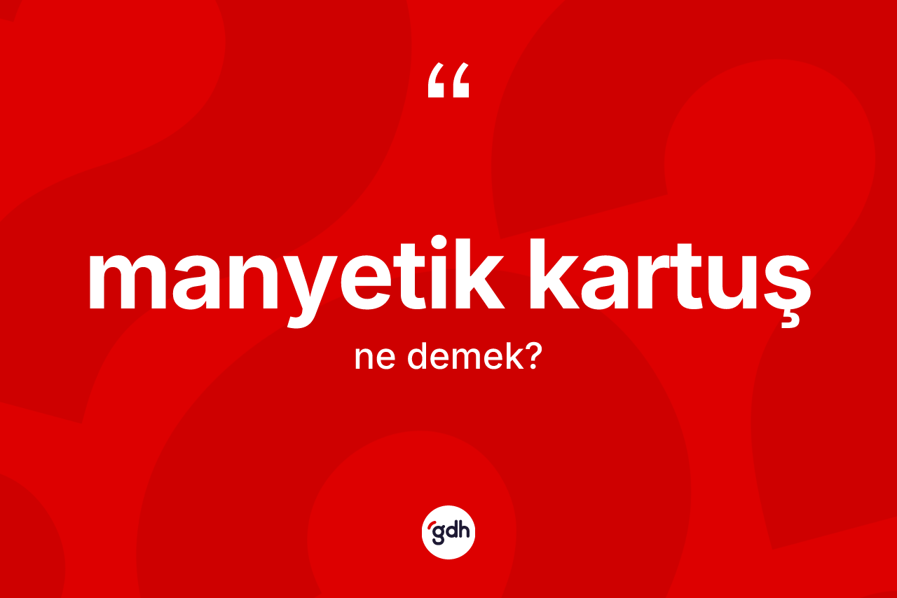 Manyetik kartuş ne anlama gelir? Manyetik kartuşun TDK'ya göre anlamı nedir?
