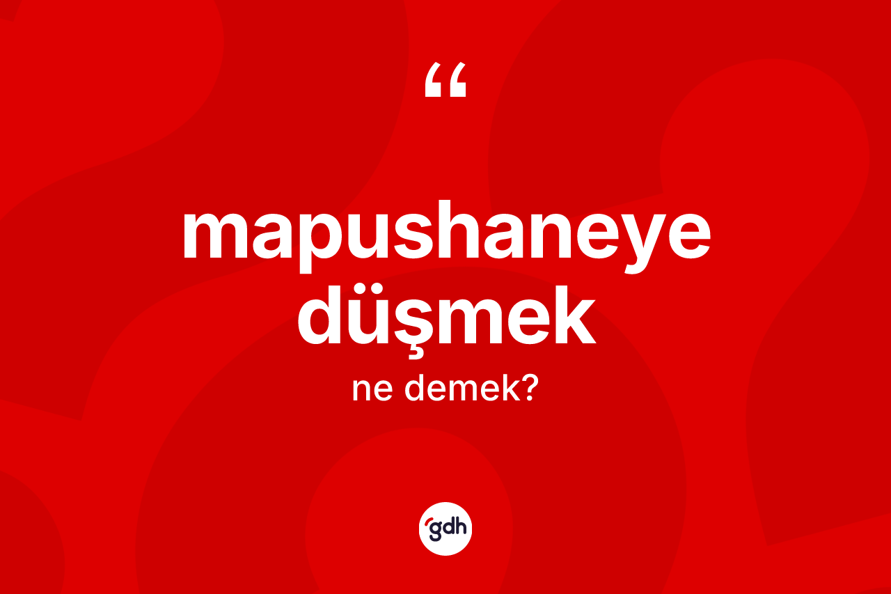 Mapushaneye düşmek ifadesi ne anlama gelir? Mapushaneye düşmek ifadesinin TDK anlamı nedir?