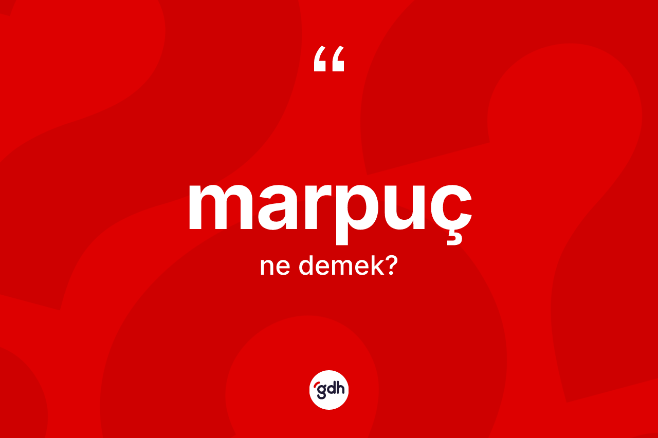 Marpuç kelimesinin tanımı nedir? Marpuç kelimesinin TDK'ya göre açıklaması nedir?