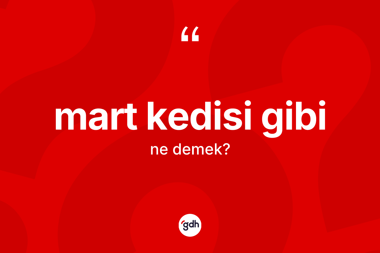 Mart kedisi gibi ifadesinin kısaca tanımı nedir? Mart kedisi gibi ifadesinin TDK açıklaması nedir?