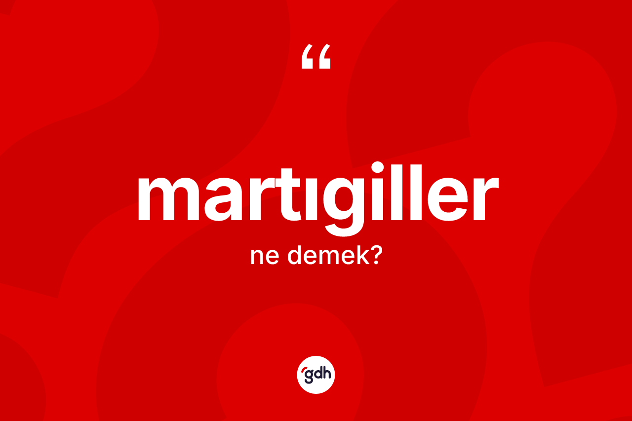 Martıgiller kelimesinin sözlükteki tanımı nedir? Martıgillerin sözlükteki anlamı nedir?