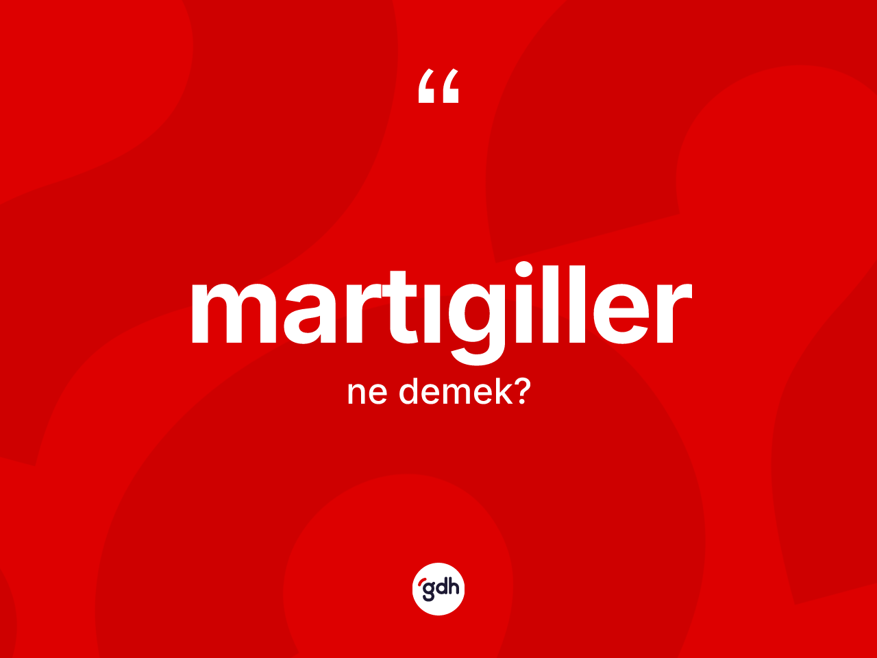 Martıgiller kelimesinin sözlükteki tanımı nedir? Martıgillerin sözlükteki anlamı nedir?