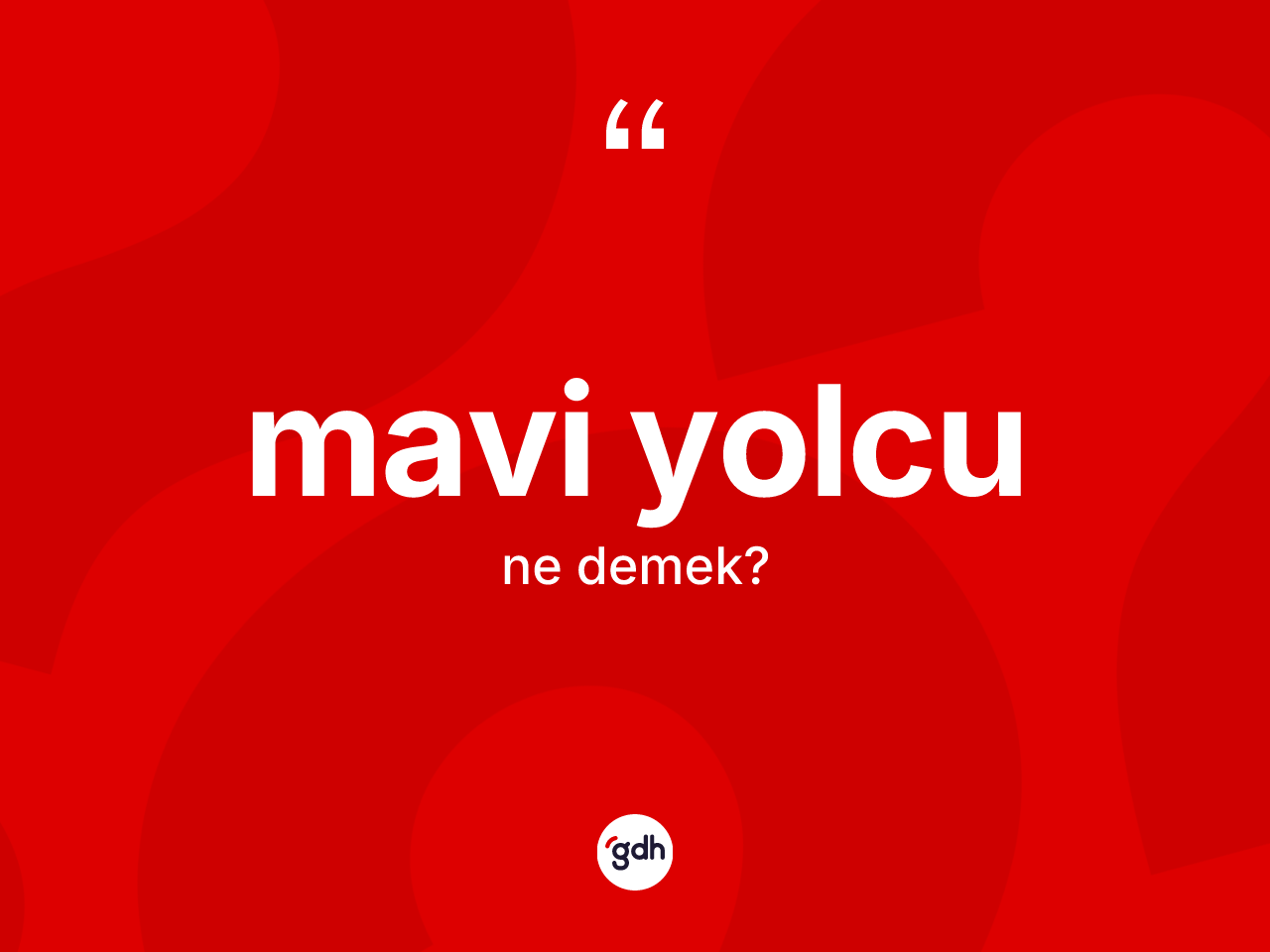 Mavi yolcu kelimesinin anlamı nedir? Mavi yolcunun TDK'ya göre anlamı nedir?