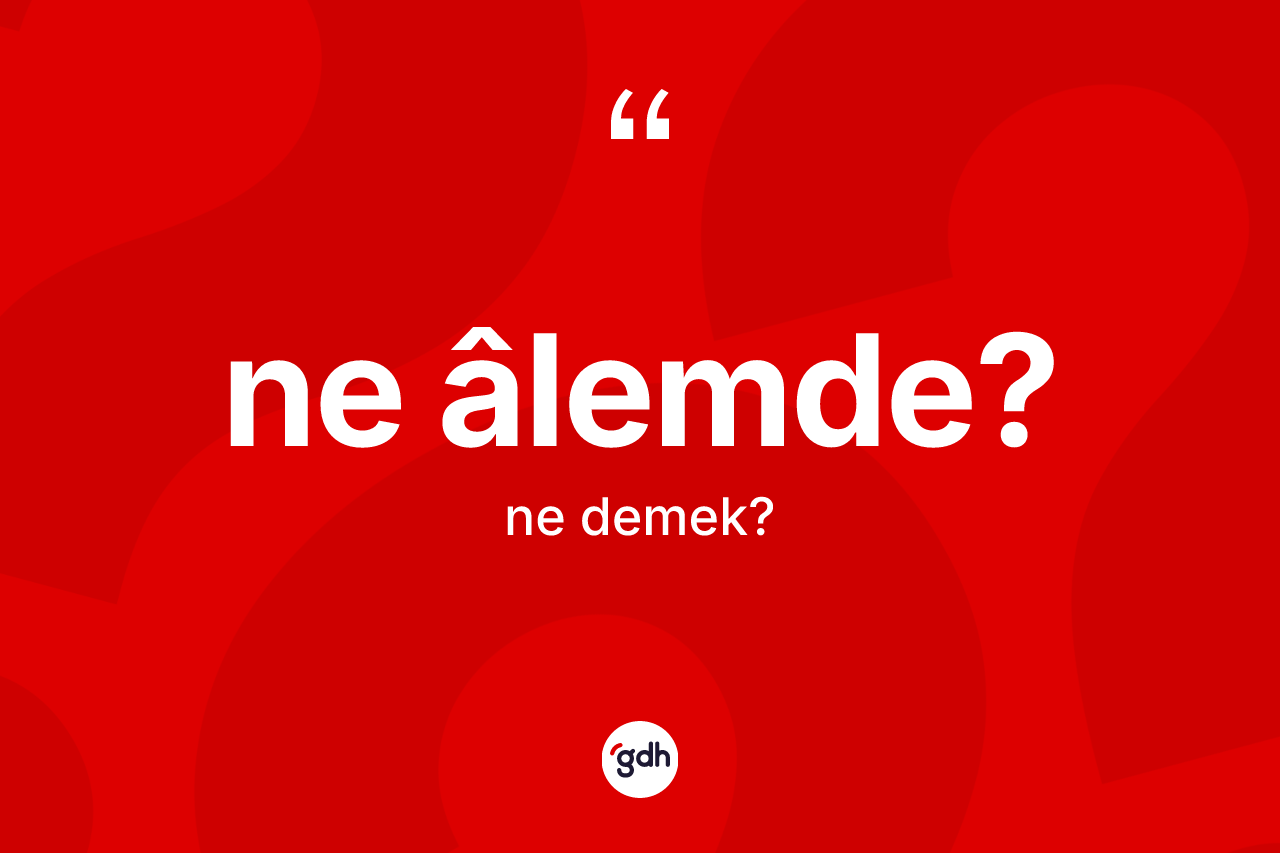 Ne âlemde? ifadesinin sözlükteki anlamı nedir? Ne âlemde? ifadesinin TDK anlamı nedir?