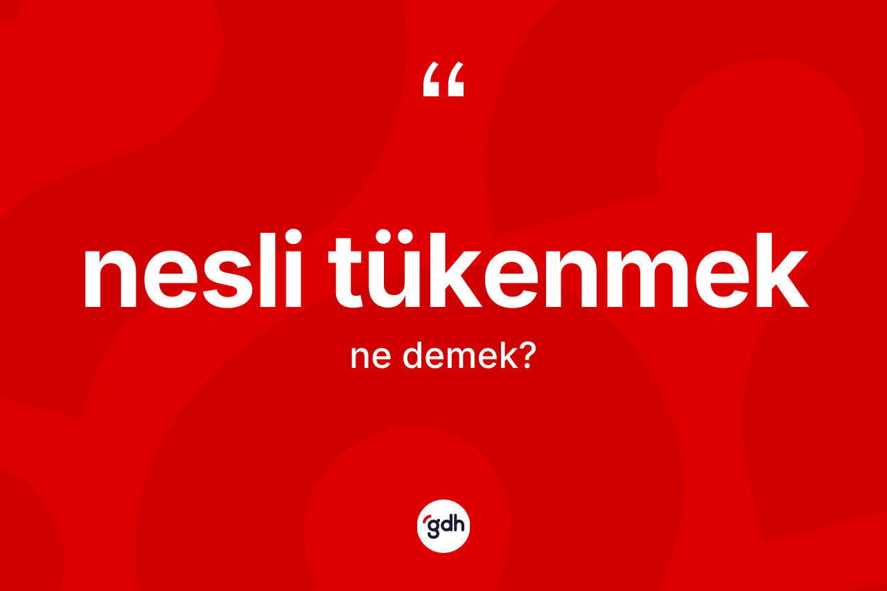 Nesli tükenmek ifadesinin anlamı nedir? Nesli tükenmek ifadesi hangi durumlarda kullanılır?