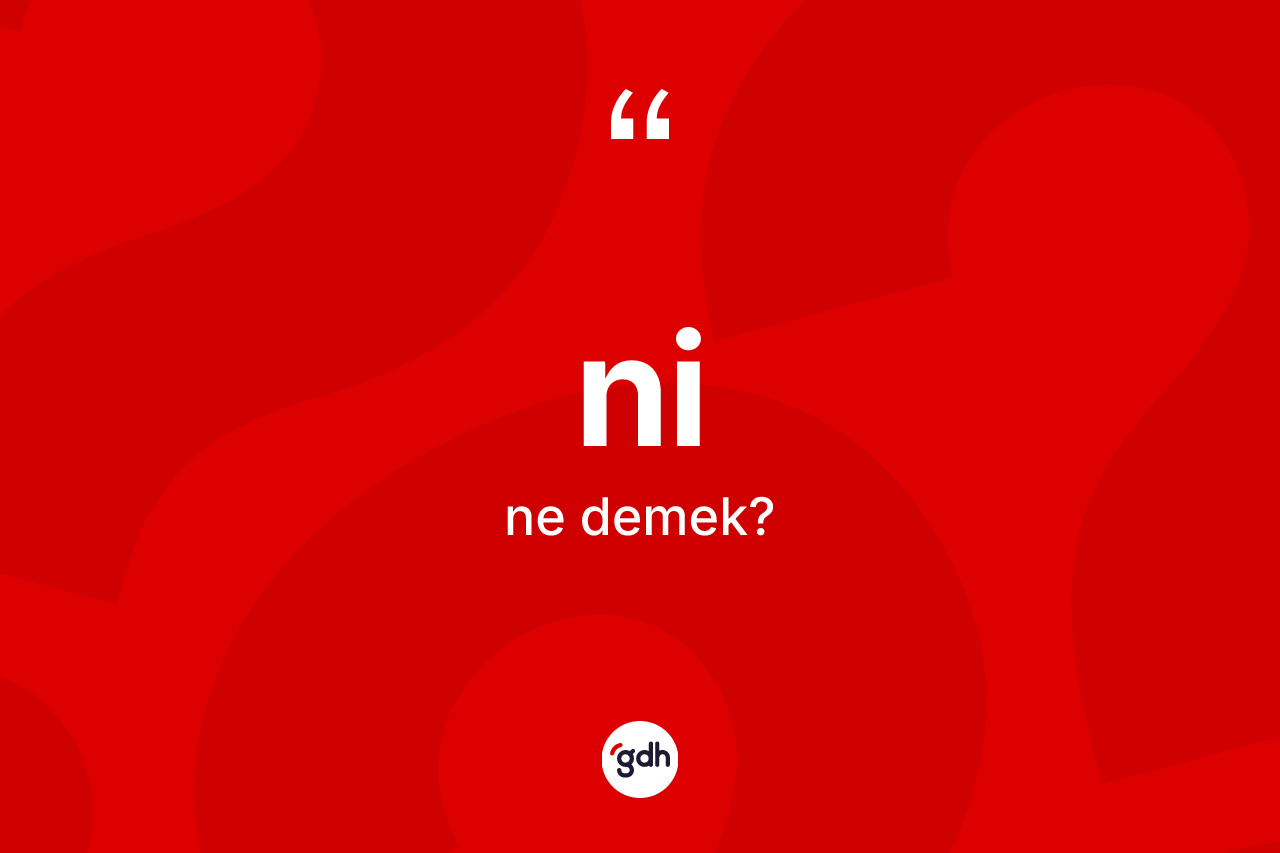 Ni nedir? Ni kelimesinin TDK'ya göre açıklaması nedir?
