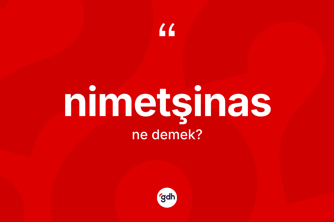 Nimetşinas ne demek? Nimetşinasın TDK'ya göre anlamı nedir?