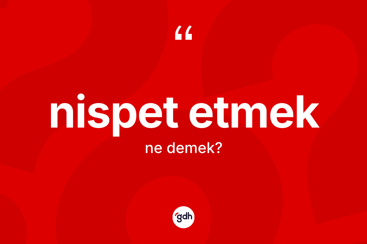 Nispet etmek ne demektir? Nispet etmek ifadesi nerede kullanılır?