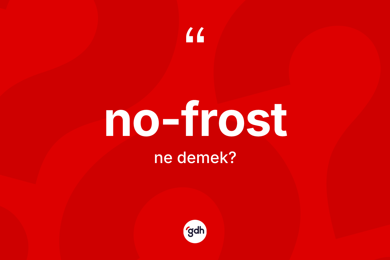 No-frost kelimesi ne anlama gelir? No-frost kelimesinin TDK'ya göre açıklaması nedir?