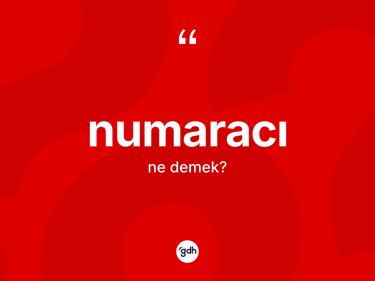 Numaracı kelimesinin tanımı nedir? Numaracı kelimesinin kaç farklı anlamı var?