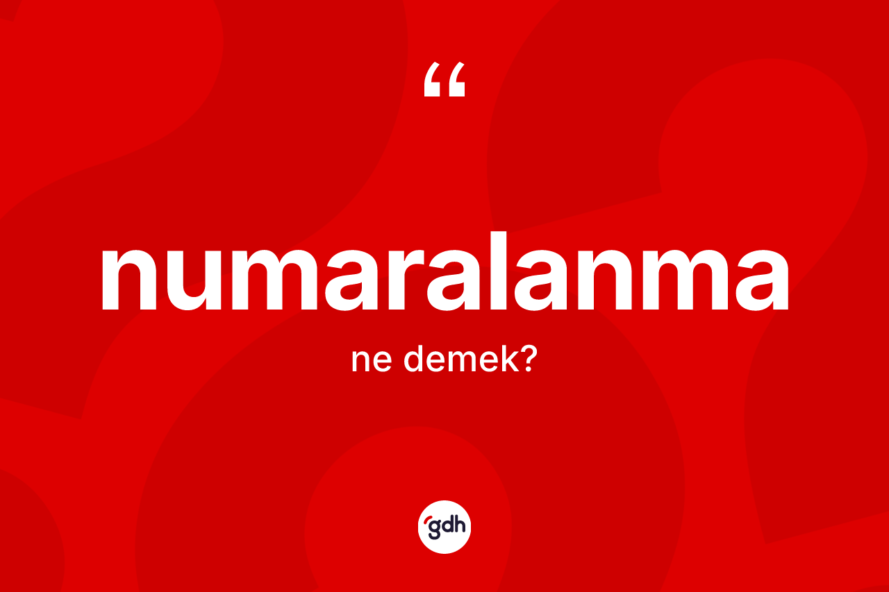 Numaralanma nedir? Numaralanma kelimesinin kaç farklı anlamı var?