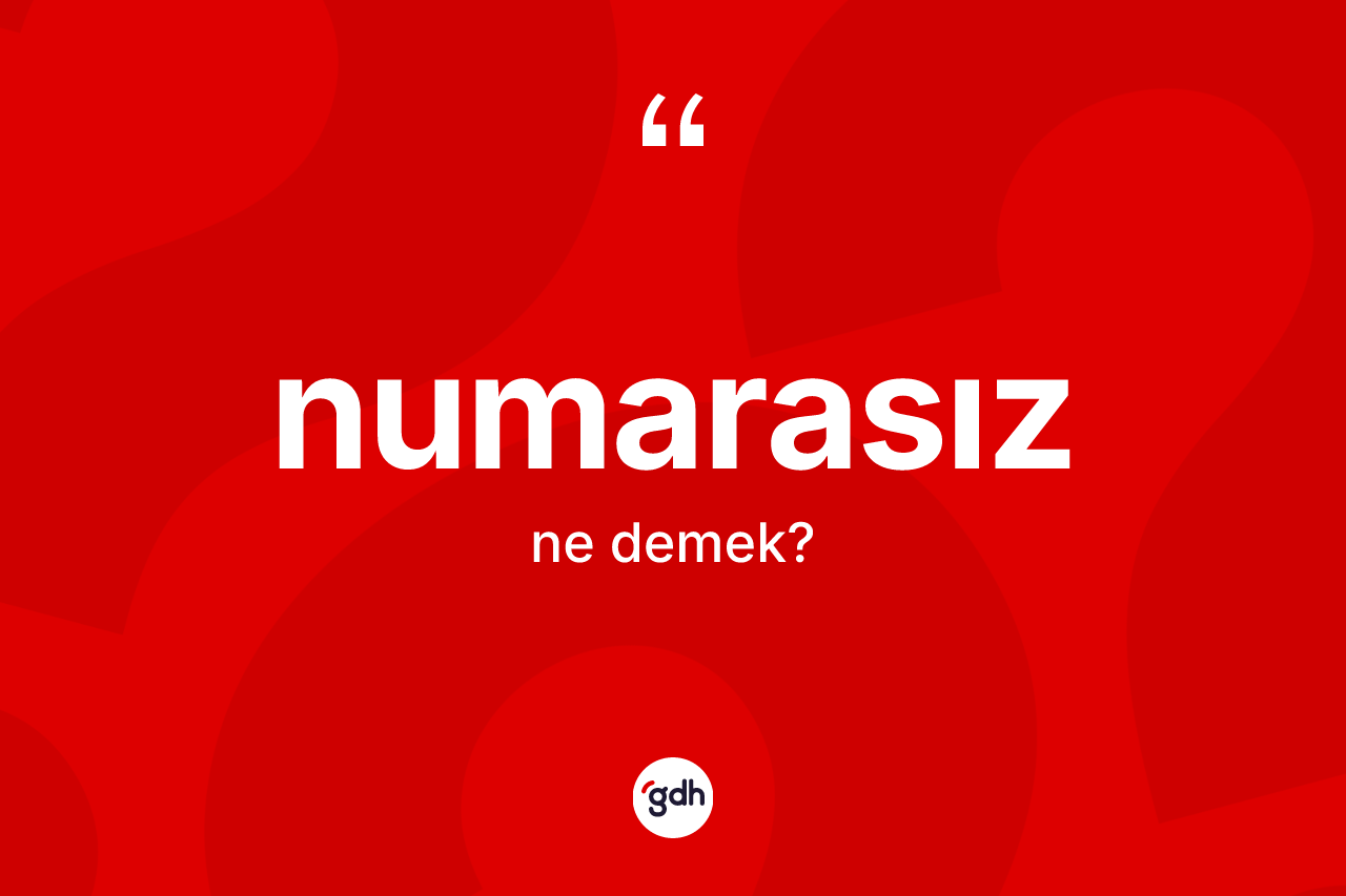 Numarasız kelimesinin tanımı nedir? Numarasızın TDK'ya göre anlamı nedir?