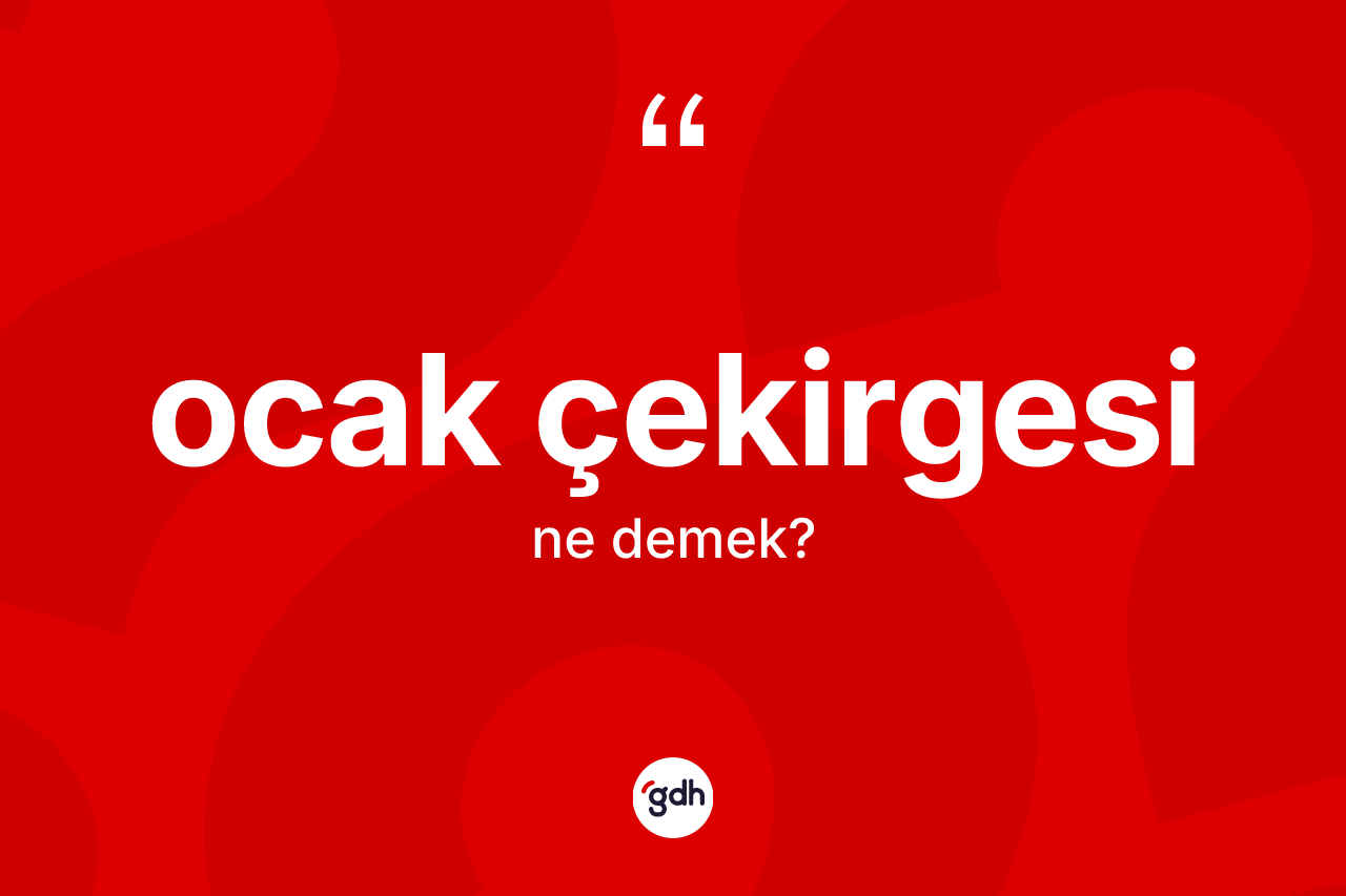 Ocak çekirgesi  kelimesinin sözlükteki tanımı nedir? Ocak çekirgesi  kelimesinin kaç farklı anlamı var?