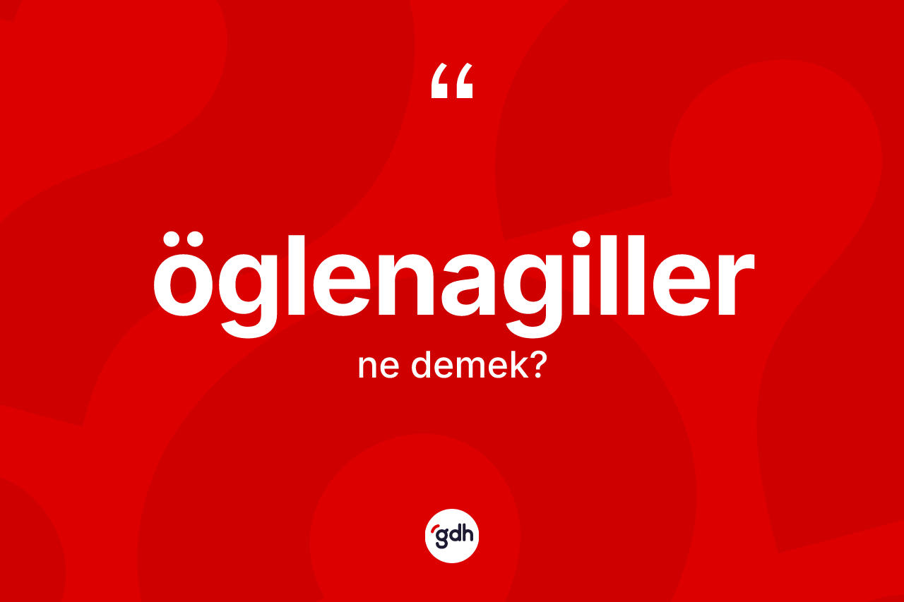Öglenagiller kelimesinin anlamı nedir? Öglenagillerin halk arasındaki kullanımı nasıldır?
