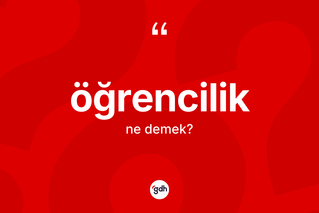 Öğrencilik kelimesi nedir? Öğrencilik kelimesinin kaç farklı anlamı var?