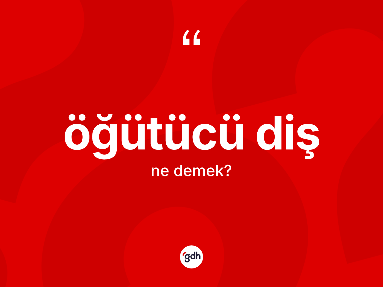 Öğütücü diş kelimesi nedir? Öğütücü dişin TDK'ya göre anlamı nedir?