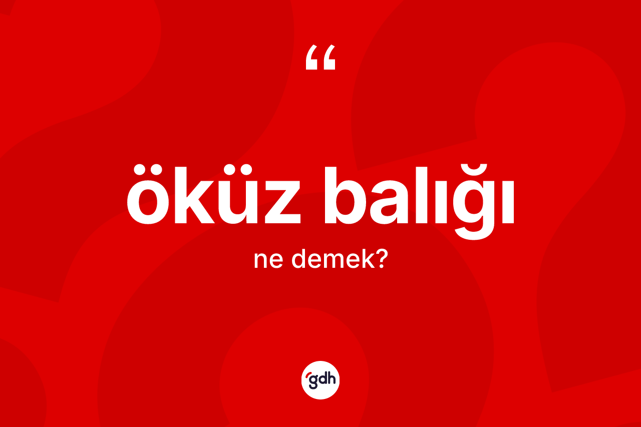 Öküz balığı kelimesinin anlamı nedir? Öküz balığının sözlükteki anlamı nedir?
