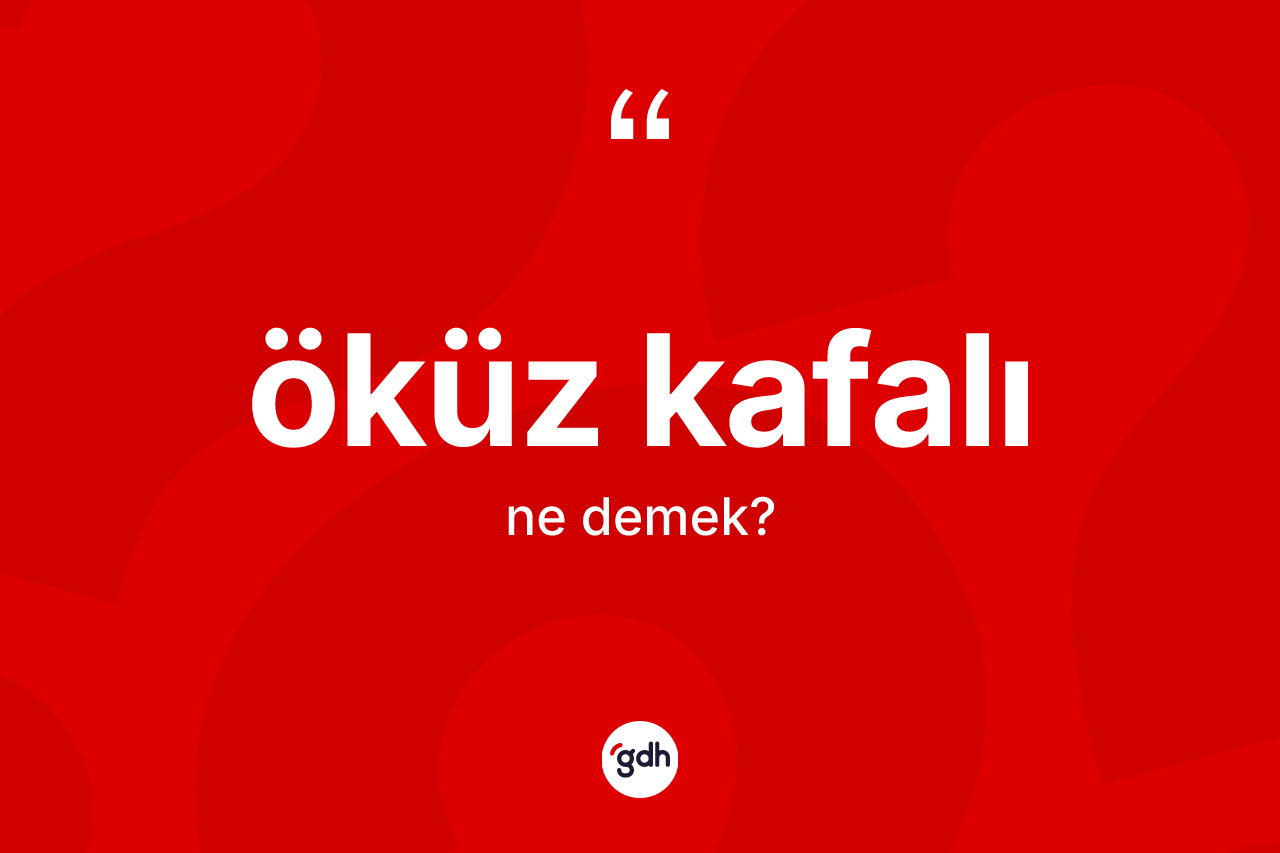 Öküz kafalı  kelimesinin tanımı nedir? Öküz kafalı ın sözlükteki anlamı nedir?
