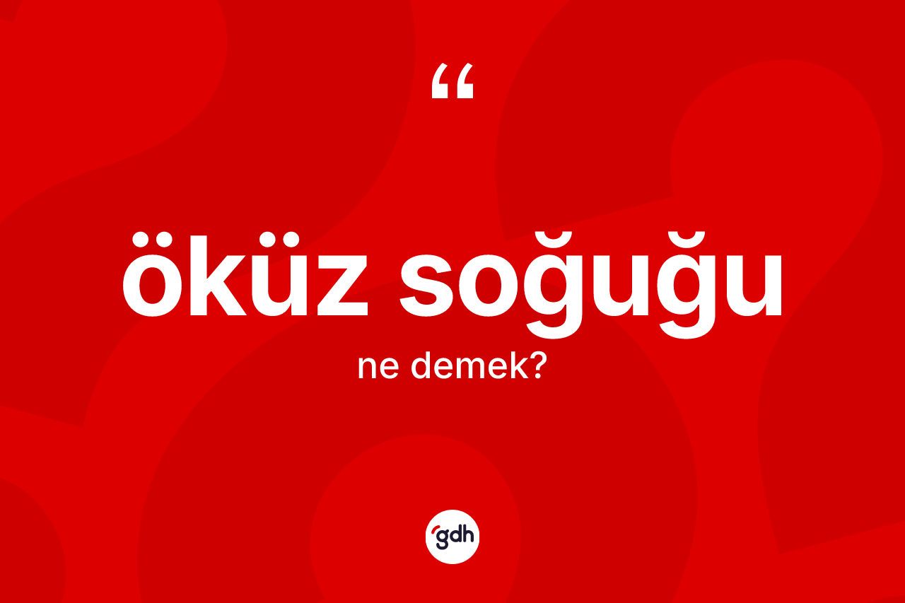 Öküz soğuğu kelimesinin sözlükteki tanımı nedir? Öküz soğuğunun TDK'ya göre anlamı nedir?