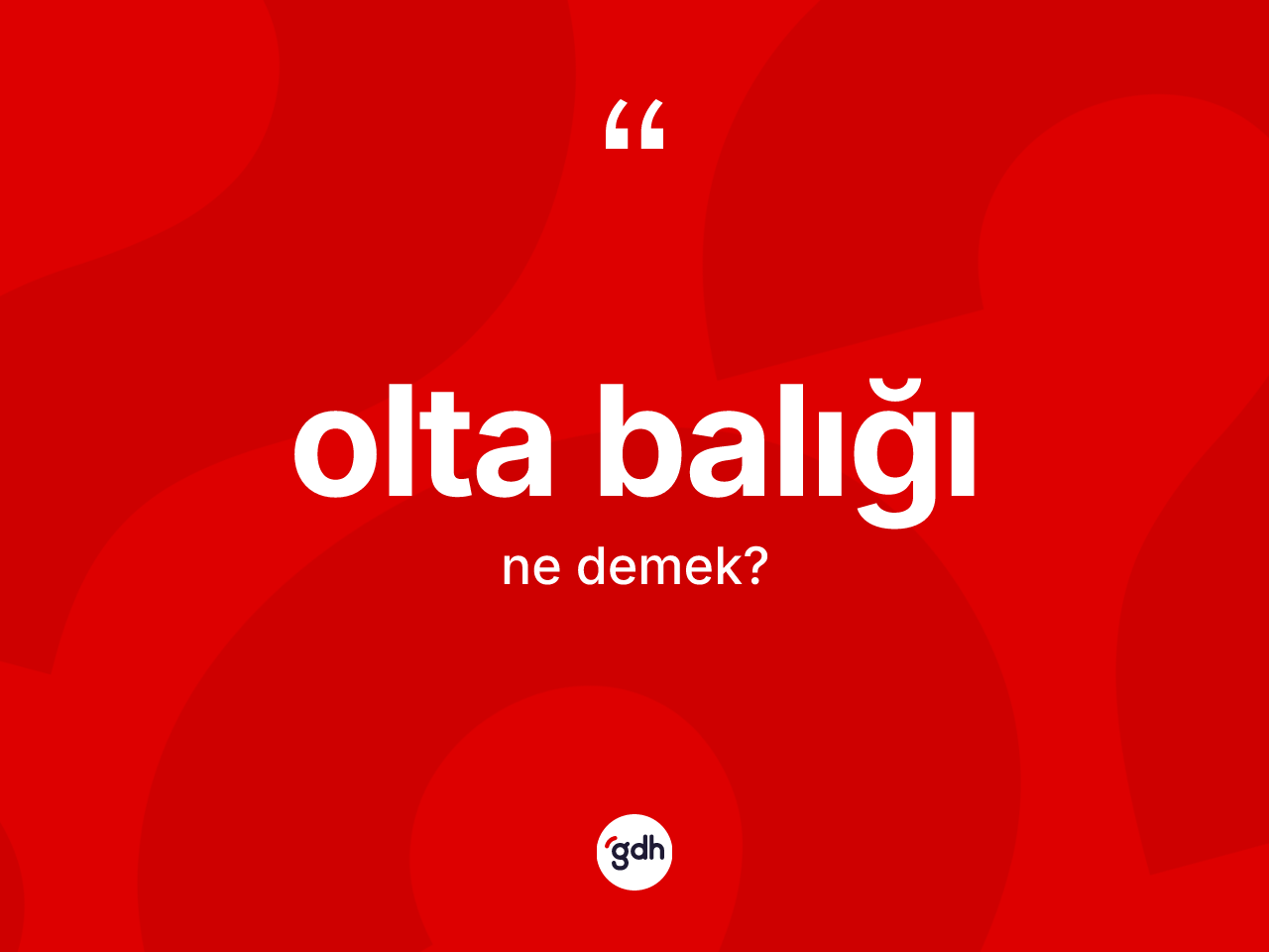 Olta balığı nedir? Olta balığının kısaca tanımı nedir?