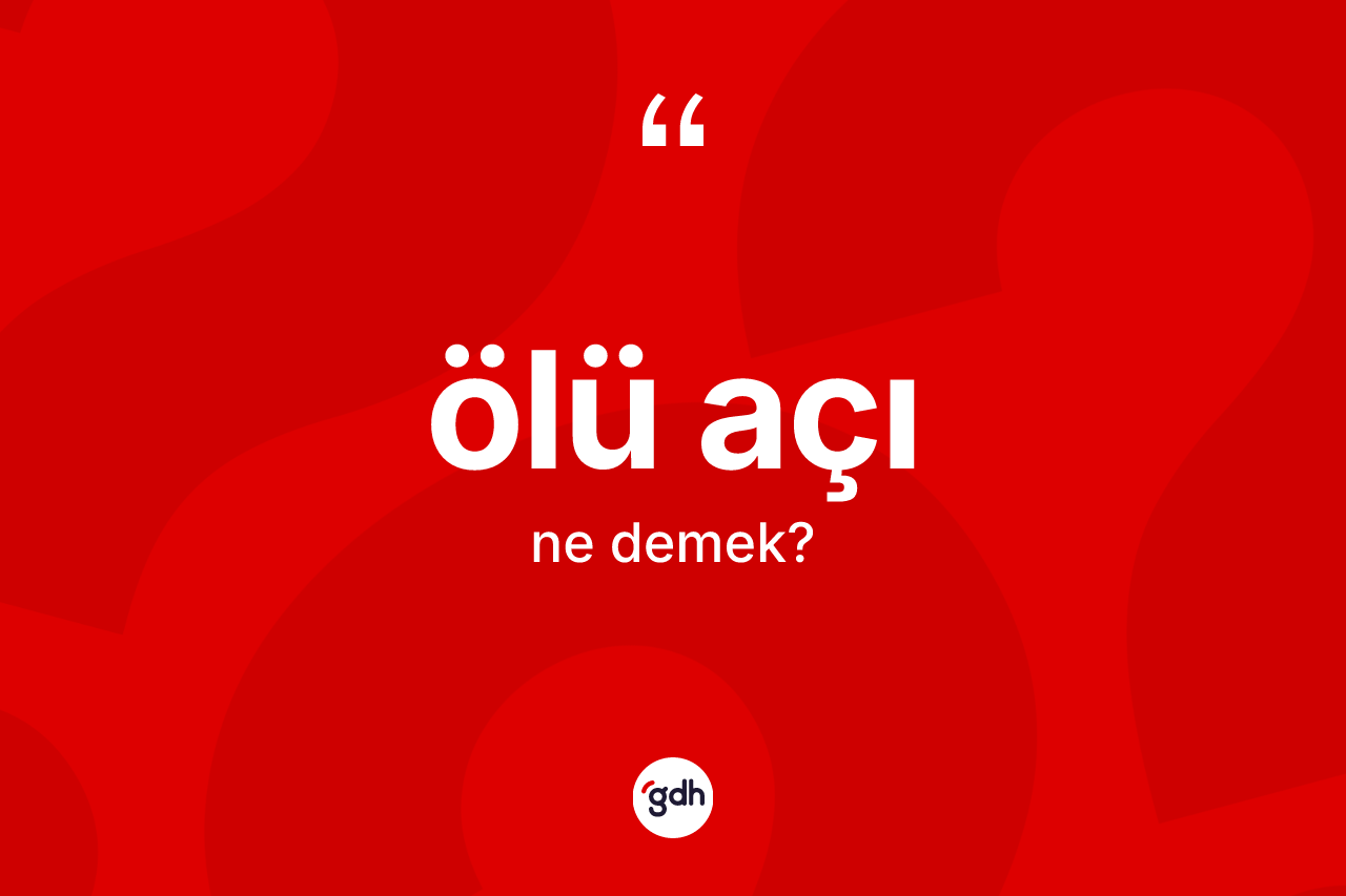 Ölü açı nedir? Ölü açının TDK'ya göre anlamı nedir?